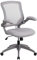 Flash Furniture Bürostuhl, Metall, Grau, 60,9 x 64,1 x 107,3 cm