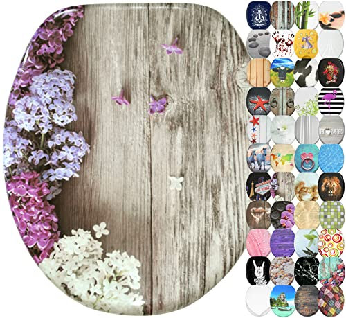 Sanilo Soft Close Toilet Seat, Wide Choice of Beautiful Toilet Seats, Stable Hinges, Easy to Mount (Lilac)