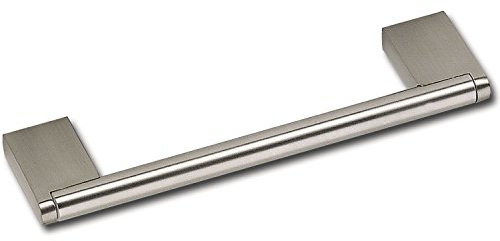 SIRO 1531-148N1ZN21 Griff Elth ø 10 mm, Lochabstand 128 mm, Breite 148 mm, Edelstahl/Sockel ZN geb./Edelst. Effekt