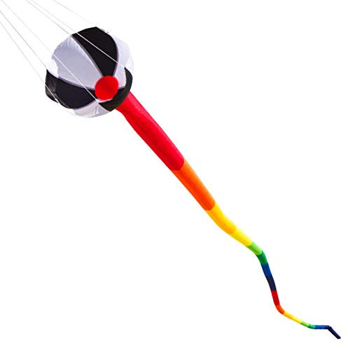 HQ Design - Tube Tail, robuster Schlauchschwanz und Leinenschmuck, perfekte Ergänzung für Drachen Einleiner Lenkdrachen, unterschiedliche Längen und Farben (Tube Tail Rainbow 20m)