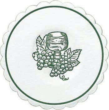 Duni Untersetzer 8lagig Tissue Uni Traube jägergrün, ø 10,5 cm, 250 Stück