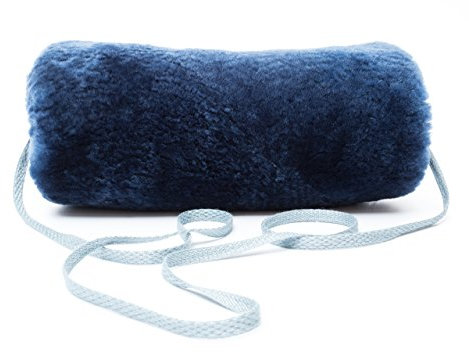 Reissner Lammfelle Engel warmer Lammfell Muff Handwärmer für Damen und Herren marine blau
