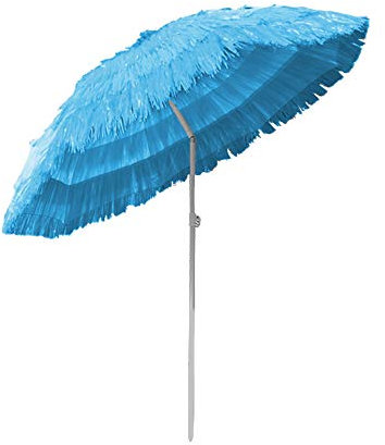 Green Bay Hawaiian Parasol Beach Parasol Patio Garden Umbrella Sun Shade Tilting Blue