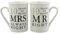 Amore 10th Wedding Anniversary Set of 2 China Mugs 'Mr Right & Mrs Always Right' (WG67710)