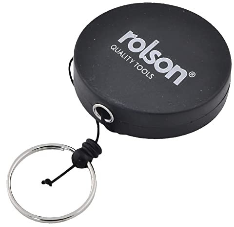 Rolson 60109 Recoil Key Ring, Black