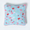 Homescapes Baumwoll-Kissenhülle mit Vogel- und Blumen-Muster, Zierkissenbezug 30 x 30 cm, dekorativer Kissenbezug für Zierkissen/Sofakissen mit Reißverschluss, blau-rosa-rot