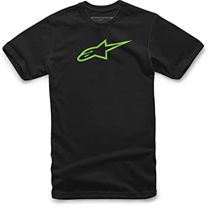 Alpinestars Men's Ageless Classic Regular Fit Short Sleeve Casual Shirt, Black (Black/Green), Small
