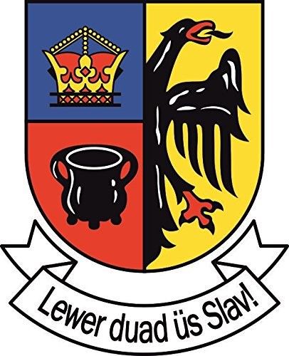 U24 Aufkleber Nordfriesland Wappen mit Schrift Autoaufkleber Sticker Konturschnitt