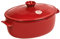 Emile Henry Eh344560 Cocotte Ovale Céramique Rouge Grand Cru 33,5 X 26,5 X 18,5 cm
