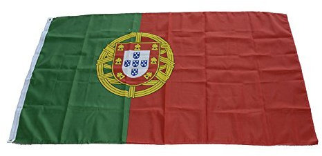 Wagner Automaten Fahne Portugal 150x90 cm Grün-Rot Polyester Patriotisch Flagge für Sportveranstaltungen, Fanartikel, Außenbereich, Wandmontage, Rechteckig