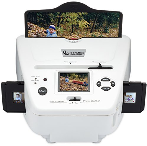 ClearClick Scanner digitale per foto, diapositive e film con scheda di memoria da 4 GB e software di editing