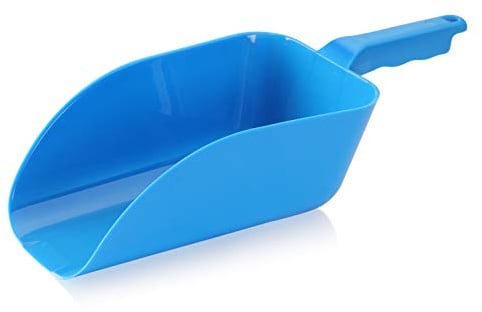 New Star Foodservice Commercial Grade Polycarbonate Plastic Utility Ice Scoop, Blue, 64 oz