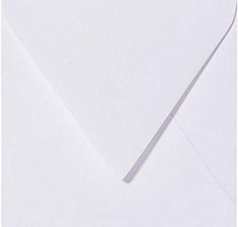 Briefumschläge24Plus 25 Quadratische Briefumschläge 15,5 x 15,5 cm 155 x 155 cm Weiß Verschluss-Technik: Haftklebend mit Dreieck Lasche,Grammatur: 120 g/m²