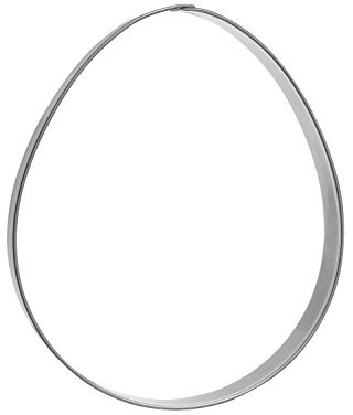 BLEX Halusky N ° 1 en Forme d'œuf en Acier Inoxydable Cookie Cutter, Fer Blanc, Argent, 1.5 x 1.6 x 1.6 cm