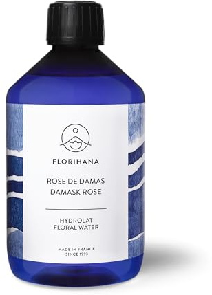 FLORIHANA – Hydrolat (Eau Florale) de Rose de Damas BIO – 100% Pur & Naturel – 500 ml - Equilibrant et purifiant