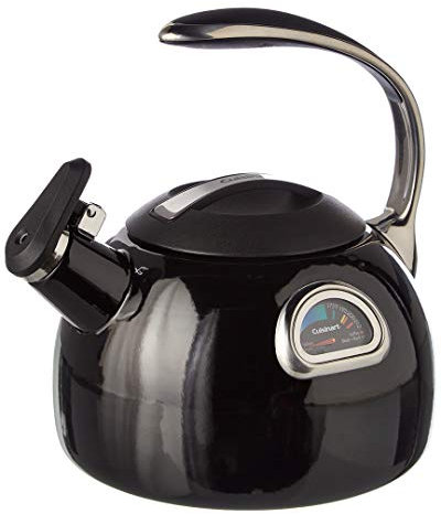 Cuisinart PTK-330BK PerfecTemp Porcelain Enameled Teakettle, Black