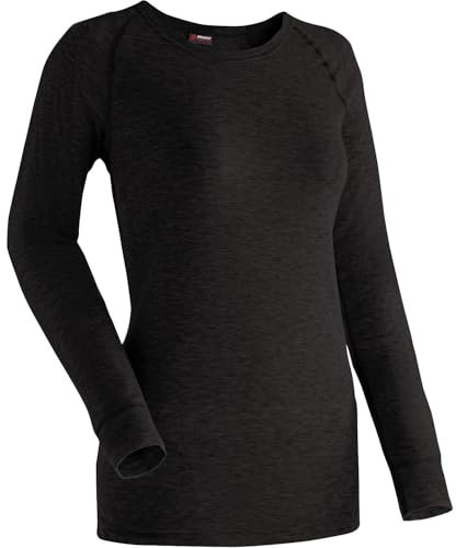 Maier Sports Lena, Damen Wäsche-Set, Hochwertiges Wäsche-Set für kalte Wintertage beim Skifahren oder eisige Wandertouren, dryprotec Technologie, Atmungsaktiv, Schwarz, L