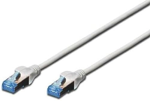 DIGITUS Câble LAN Cat 5e - 3m - Câble réseau CCA avec RJ45 - Blindé F/UTP - Compatible Cat-6 & Cat-5 - Gris
