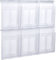 helit H6812002 - Prospekthalter Wandset Placativ, 6 Taschen, DIN A4, hoch, glasklar