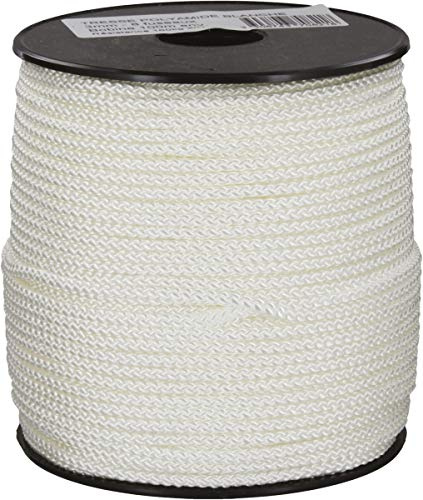 Drisse polyamide tressé blanc Corderies Tournonaises - Longueur 100 m - Diamètre 8 mm