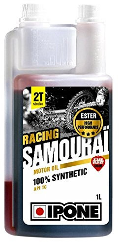 HUILE IPONE 2T SAMOURAÏ RACING 100% SYNTHESE -SENTEUR FRAISE (BIDON 1 LITRE)