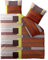 CelinaTex Touchme Biber Bettwäsche 200 x 200 cm 3teilig Baumwolle Bettbezug, Set, Bettgarnitur für Sommer und Winter, ganzjährig, pflegeleicht, Bijou Streifen kariert braun orange grün