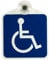 Schild, Autoschild Rollstuhl/Rollstuhlfahrer/Behindertentransport mit Saugnapf, 1,5mm wetterfestes Material 100 x 120 mm groß