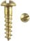 Merriway BH03780 (10 Pcs) Slotted Roundhead Screw, Solid Brass 4 x 3/4 Inch - Pack of 10 Pieces
