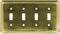 Franklin Messing 126433 aus gestanztem Stahl rund Quad Kippschalter-/Switch Plate/, Messing antik Vier Schalter Single messing antik-optik