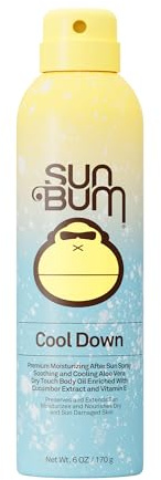 Sun Bum Cool Down Aloe Vera Spray - Vegan After Sun Care to Soothe and Hydrate Sunburn - 6 oz