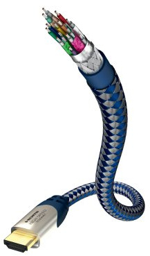 inakustik – 0042310 – Premium Standard HDMI Kabel mit Ethernet | Für die Übertragung von Ultra HD Signalen | 10m in Blau | 2160p - 4K 25/30Hz - Audio Return Channel - HD-Audio