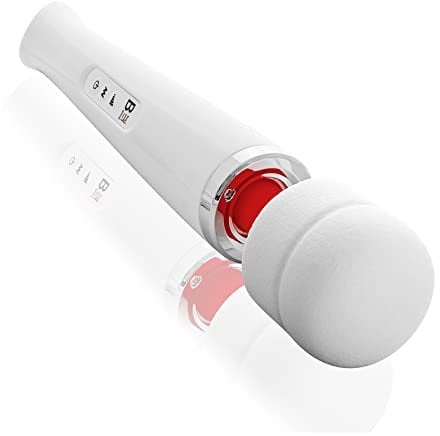 NEU - NACHFOLGER des ORIGINALS von „BuyAndFeelGood“ - Magic Wand Massagestab - JETZT mit EXTRA SPEED-Taste - Aufliege-Vibratoren in Weiß