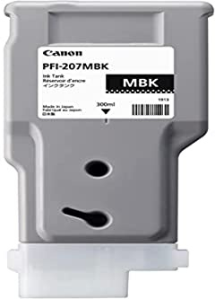 CANON PFI-207MBK Tinte matt schwarz Standardkapazität 300ml 1er-Pack, Mattschwarz