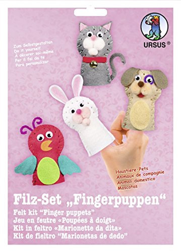 URSUS Bastelfilz-Set Fingerpuppen Haustiere VE = 1