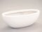 Elegant Einrichten Pflanzschale Fiberglas oval 51x23xH18cm Perlmutt weiß.
