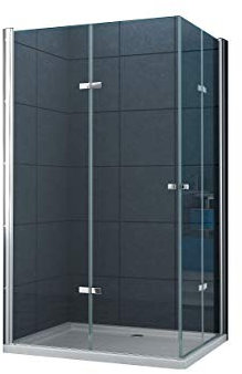 Entrata di curva Box doccia Doccia Vigo 100 x 90 x 200 cm / 8mm / inclusivo un piatto doccia