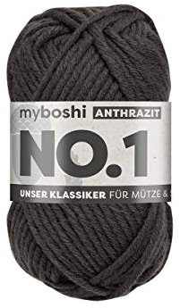 50g myboshi original No.1 Wolle Fb.195 anthrazit