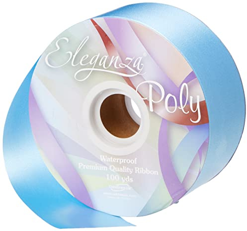 Eleganza Waterproof Poly Ribbon, Light Blue, 50 mm x 91 m