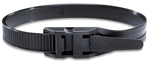 HellermannTyton - Set von 100 schwarzen Kabelbindern mit flachem Kopf PA11 265X9mm ROBUSTO LPH962