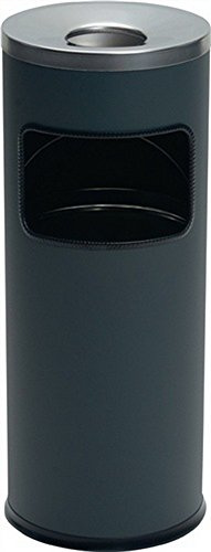 Durable Papierkorb Safe mit Ascher und Flammenlöschkopf, rund, anthrazit, 333258, 17 Liter