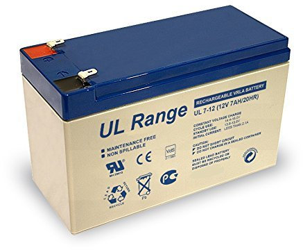 Ultracell UL7-12 PB Faston 187 Batterie plomb-gel non tissée 12 V 7,0 Ah 7000 mAh Homologation VD 4,8 mm