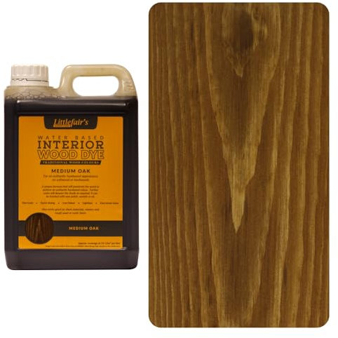 Littlefair‘s, Holzfarbe, umweltfreundlich und auf Wasserbasis - klassisches Sortiment, Eiche medium, 2.5ltr