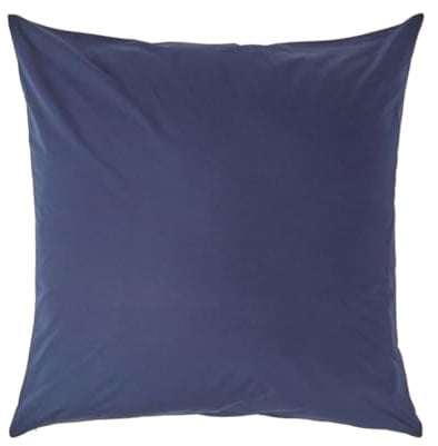HOMESCAPES Navy Blue Pure Egyptian Cotton Euro Size Pillowcase 40 x 40 cm 200 TC 400 Thread Count Percale Equivalent Pillow Case with Zip