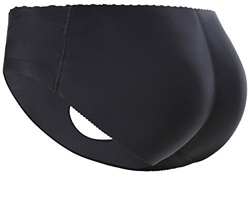 Everbellus Pushup Höschen Padded Seamless Bauchsteuerung Unterwäsche für Frauen, Medium, Schwarz