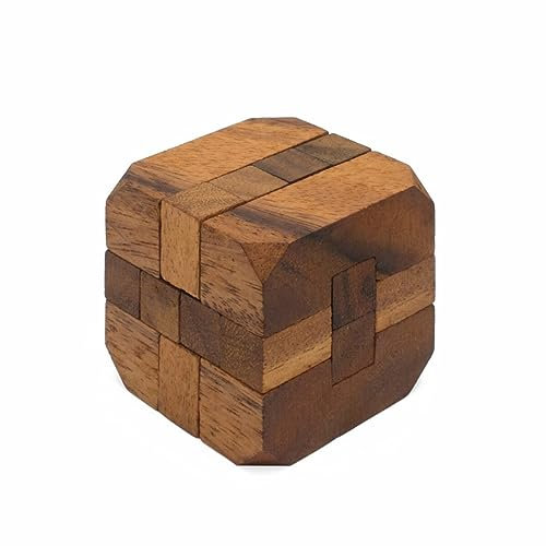 Hidden Passage: Wooden Brain Teaser Puzzle by SiamMandalay. Genius STEM Skill Builder Interlocking Game. Educational Problem Solving Toy for Kids and Adults. Handmade Corporate Desk Accent for Office