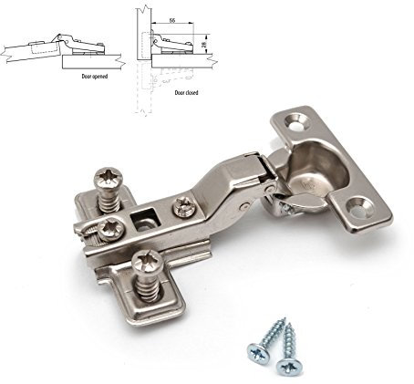 26mm KITCHEN CABINET CUPBOARD WARDROBE STANDARD HINGES HALF OVERLAY DOOR EU by GTV