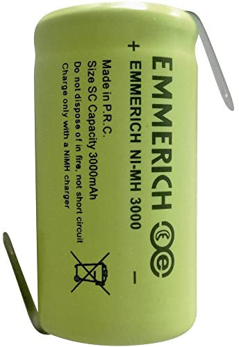 Emmerich Sub-C ZLF Spezial-Akku Sub-C Z-Loetfahne NiMH 1.2V 3000 mAh