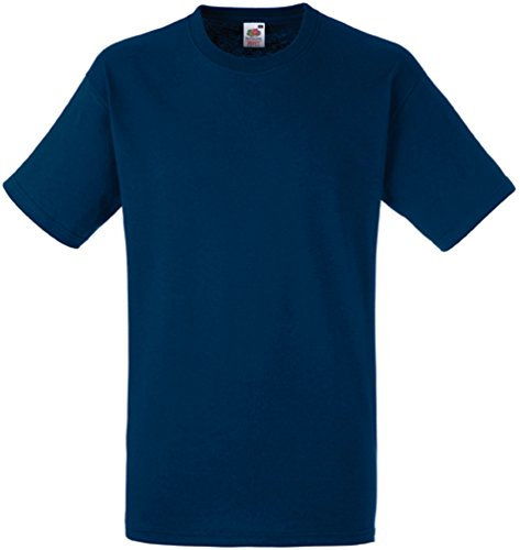 Fruit of the loom Herren Heavy Cotton T T-Shirt, Blau (Navy 200), X-Large