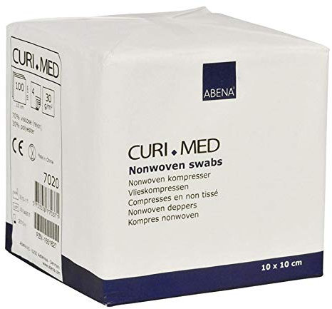 Curi-Med - unsterile Mullkompressen - weiß - 10 x 10 cm - 100 Stück