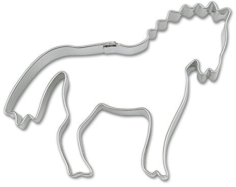 Staedter Caballo Cortador de Galletas, Plata, Acero Inoxidable, Plateado, 8,5 cm